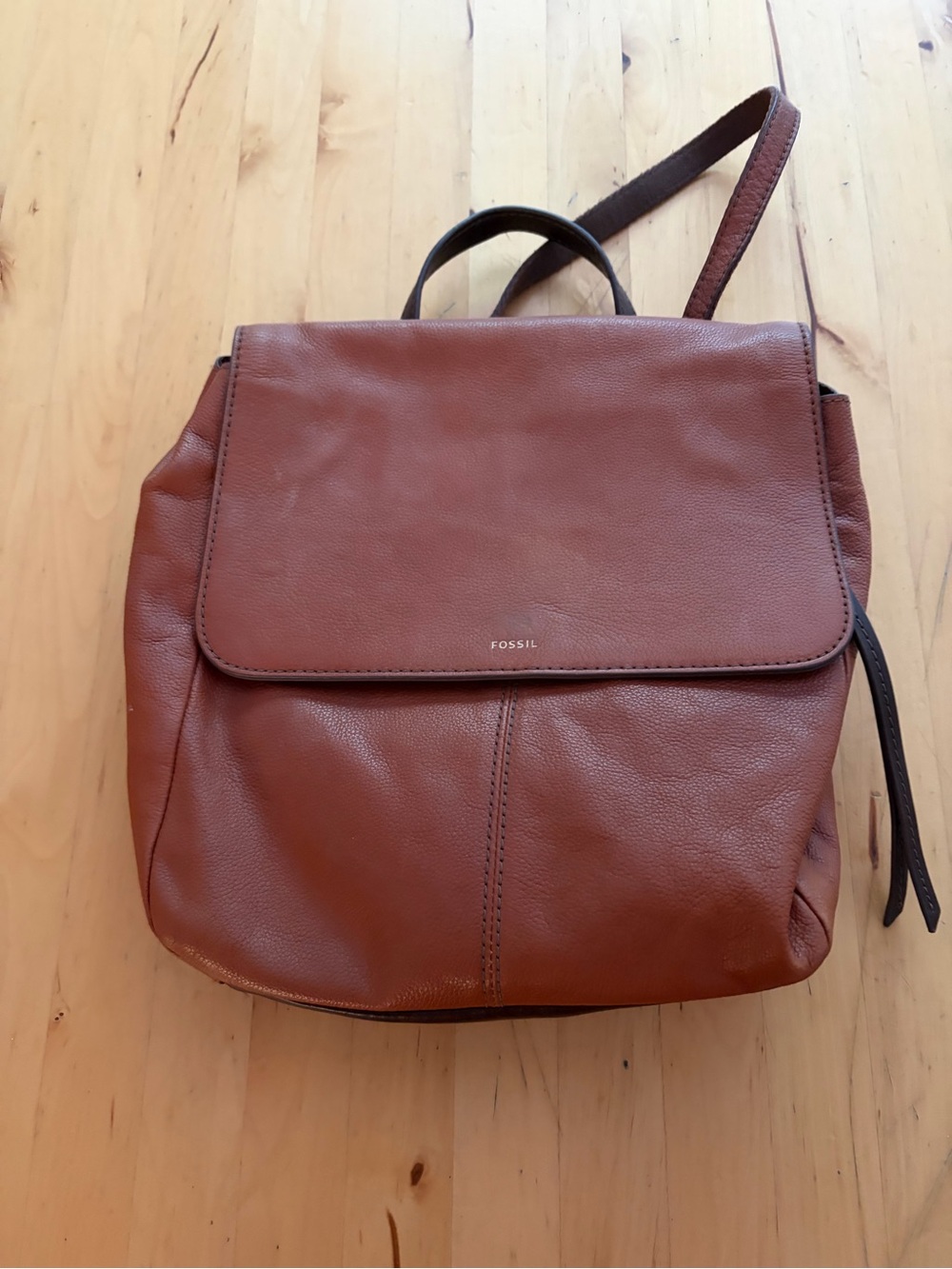 Fossil Leather Backpack - Brown
